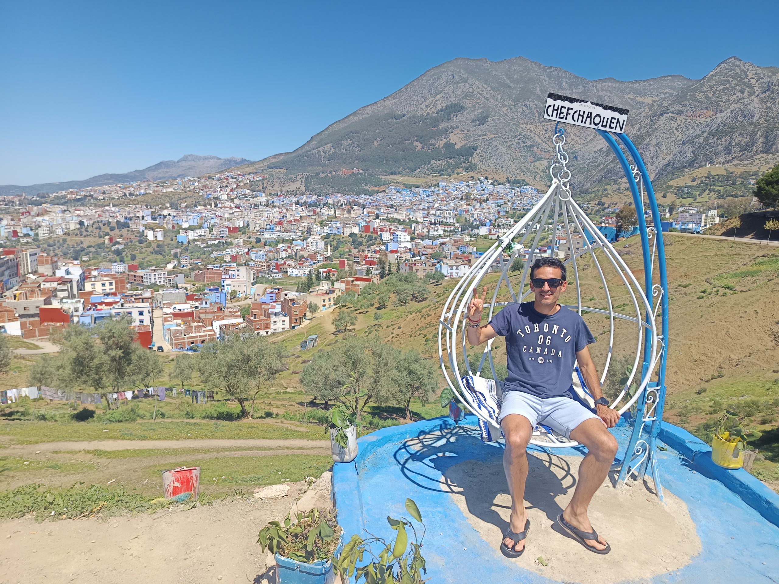 Chefchaouen mirador-Ruta circular por Marruecos en autocaravana